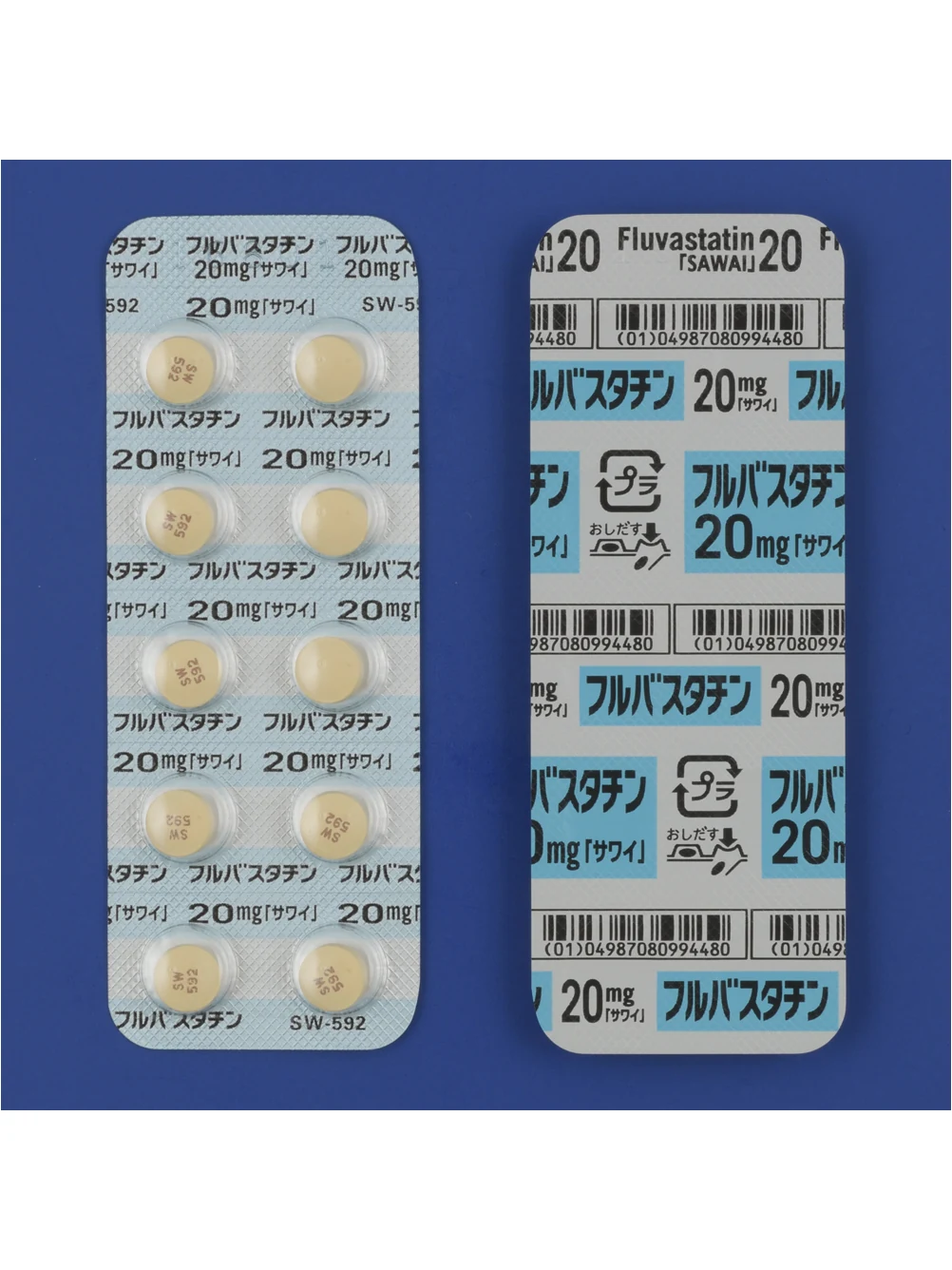 氟伐他汀片20mg「サワイ」药品图片